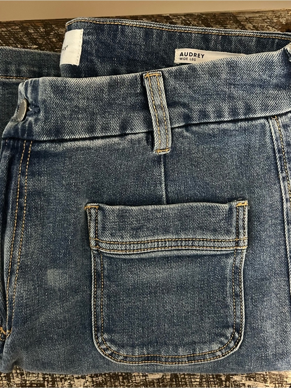 Dear John Audrey Wide Leg Jeans - Blue Denim